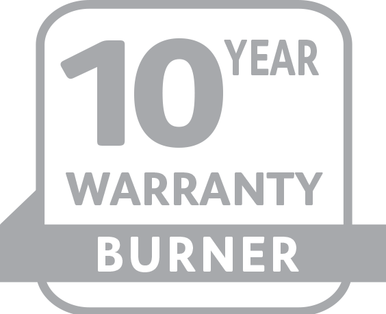 10 Year Warranty Burner